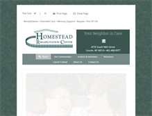 Tablet Screenshot of homesteadrehab.com